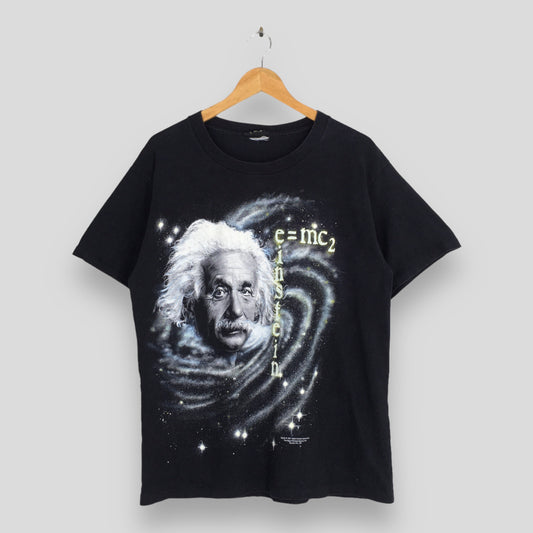 Albert Einstein Genius Black T shirt Medium