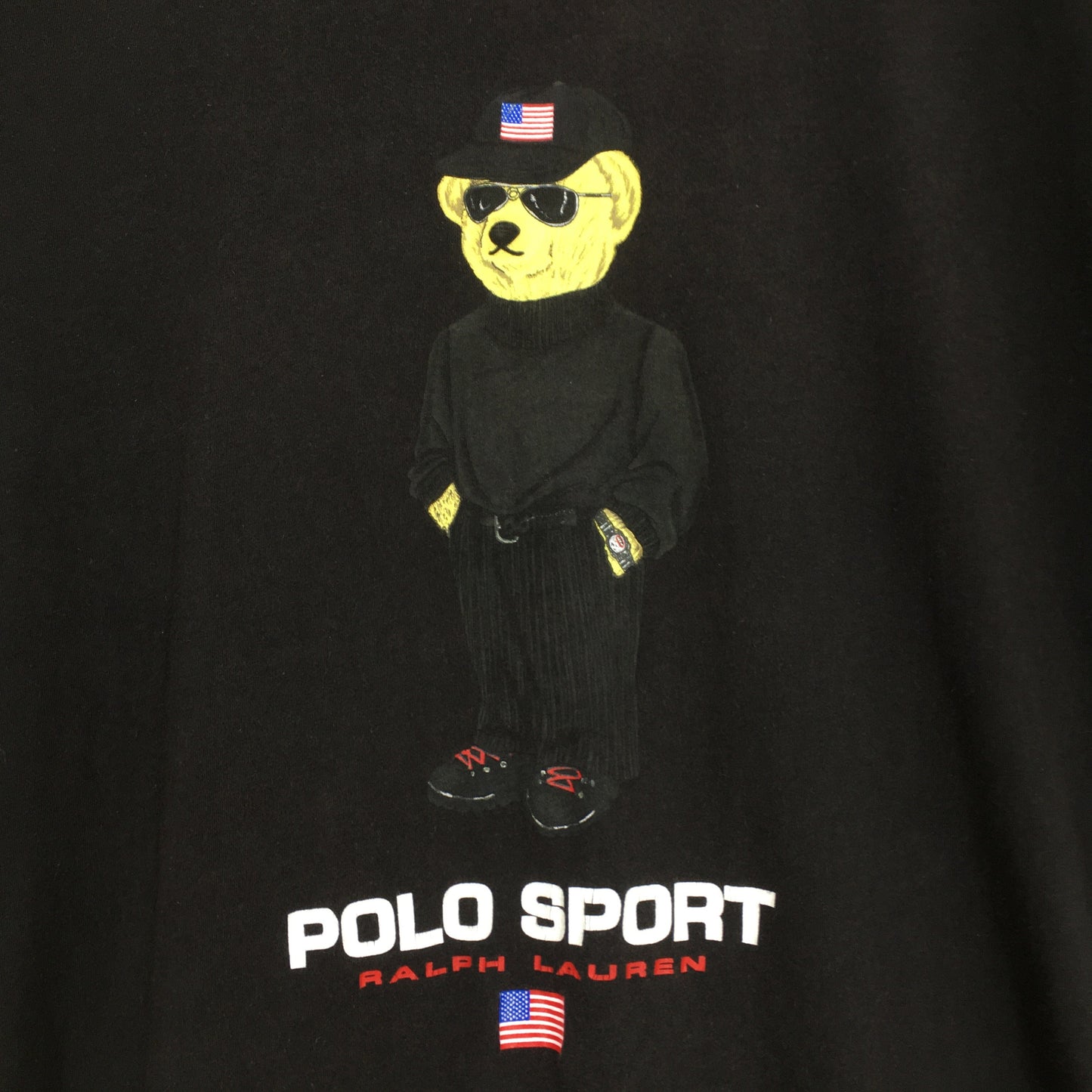 Polo Sport Ralph Lauren Polo Bear Black T shirt Medium