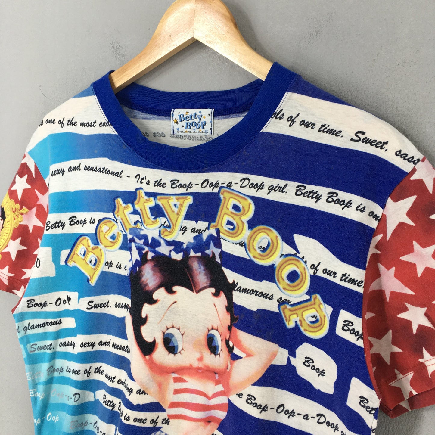 Betty Boop Sexy Women Blue T shirt Small