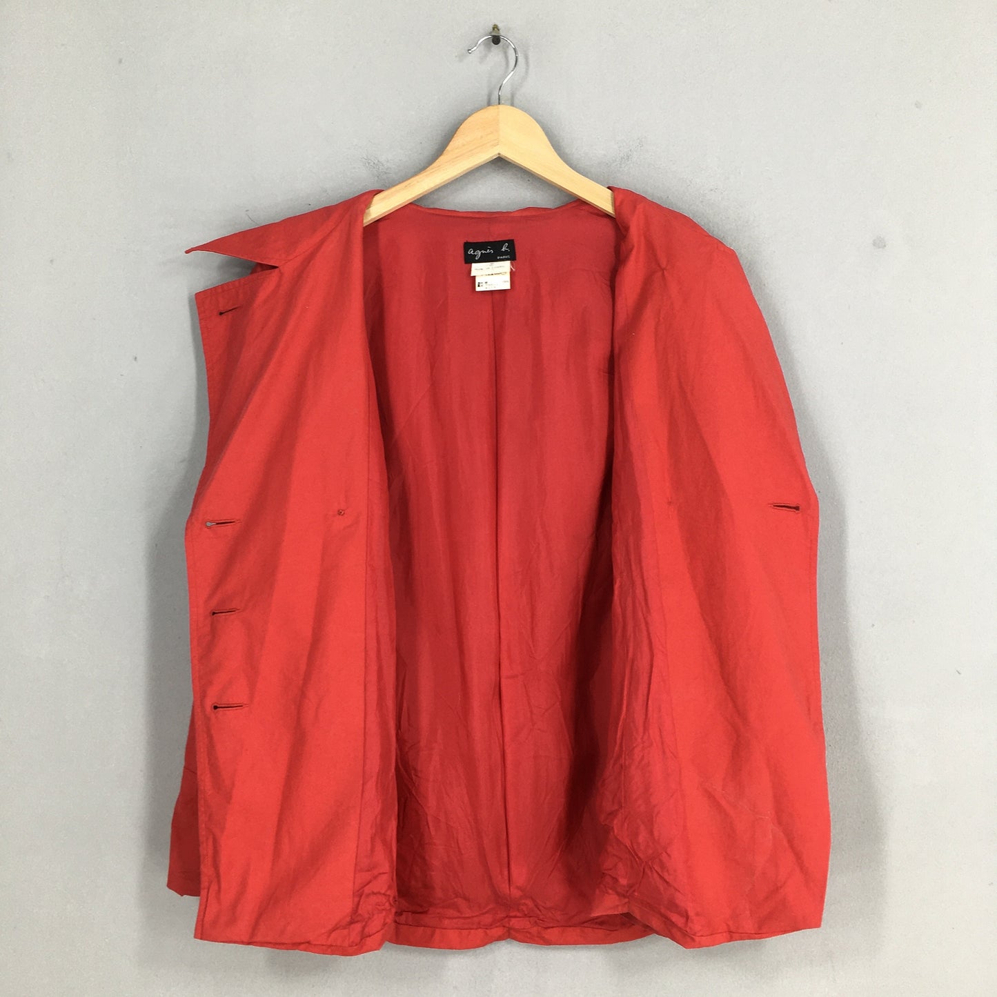 Agnes B Homme Red Coat Blazer Women Medium