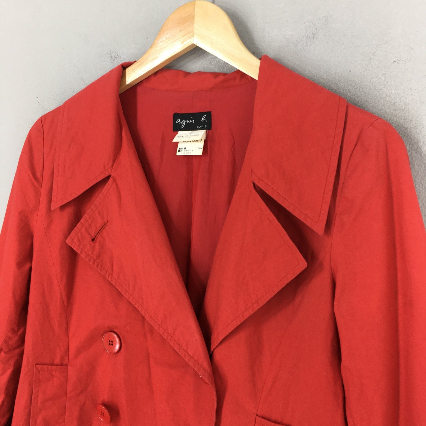 Agnes B Homme Red Coat Blazer Women Medium