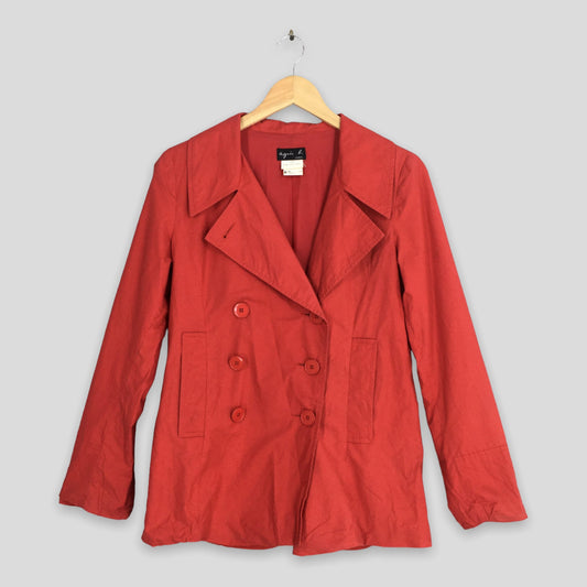 Agnes B Homme Red Coat Blazer Women Medium