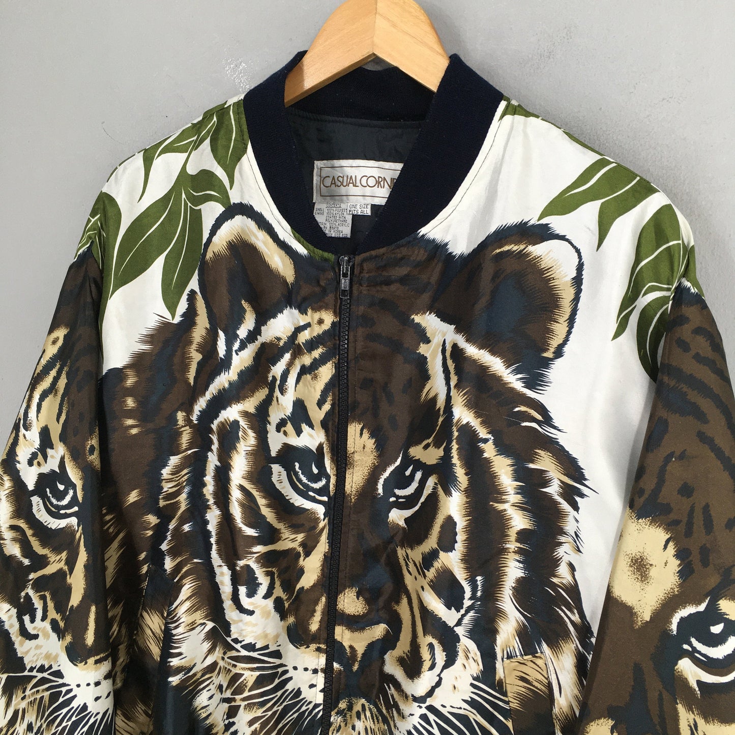 Bomber Baroque Tiger Overprint Jacket XXLarge