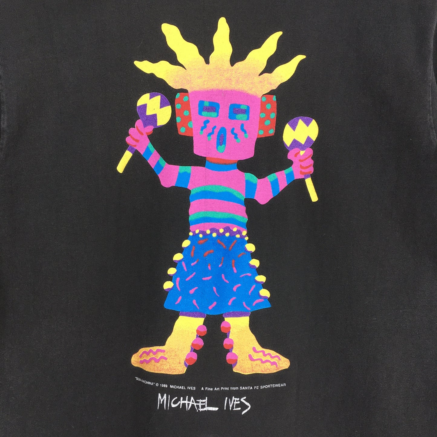 Michael Ives Doll Artwork Black T shirt Large