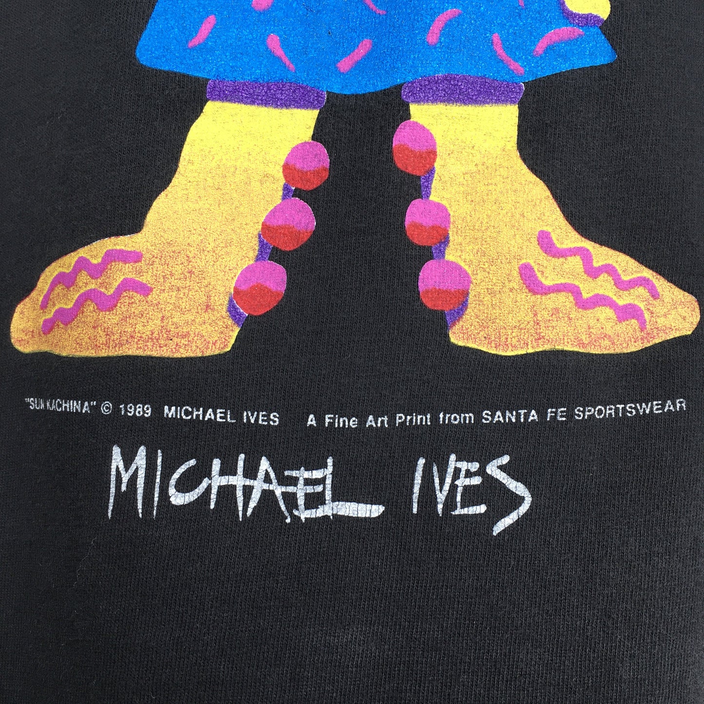 Michael Ives Doll Artwork Black T shirt Large