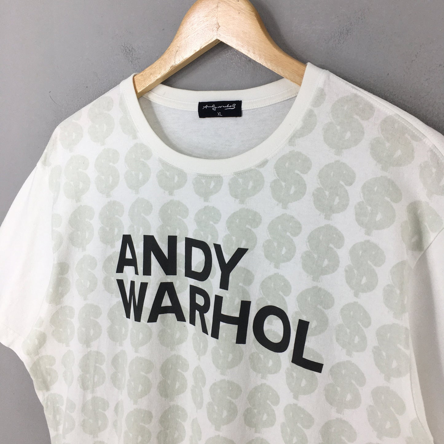 Andy Warhol Dollar Art White T shirt XLarge