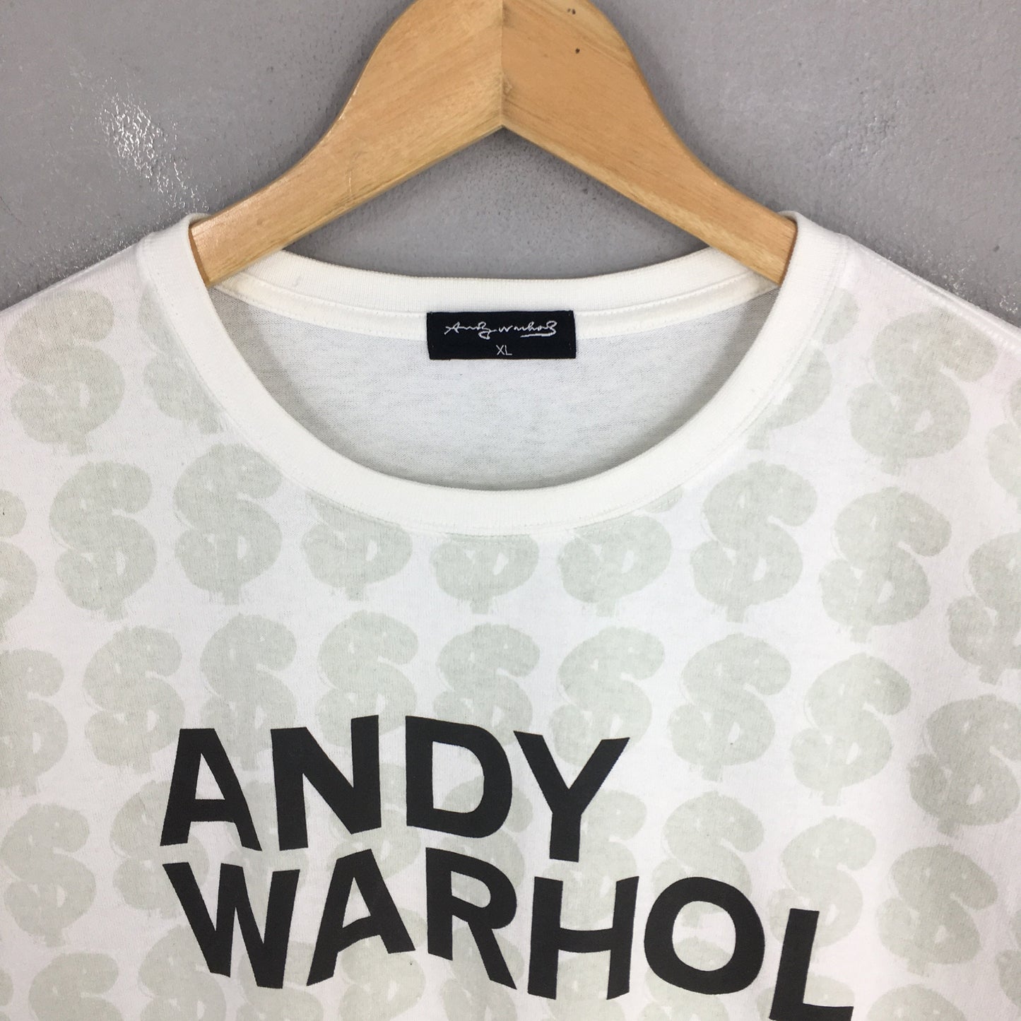 Andy Warhol Dollar Art White T shirt XLarge