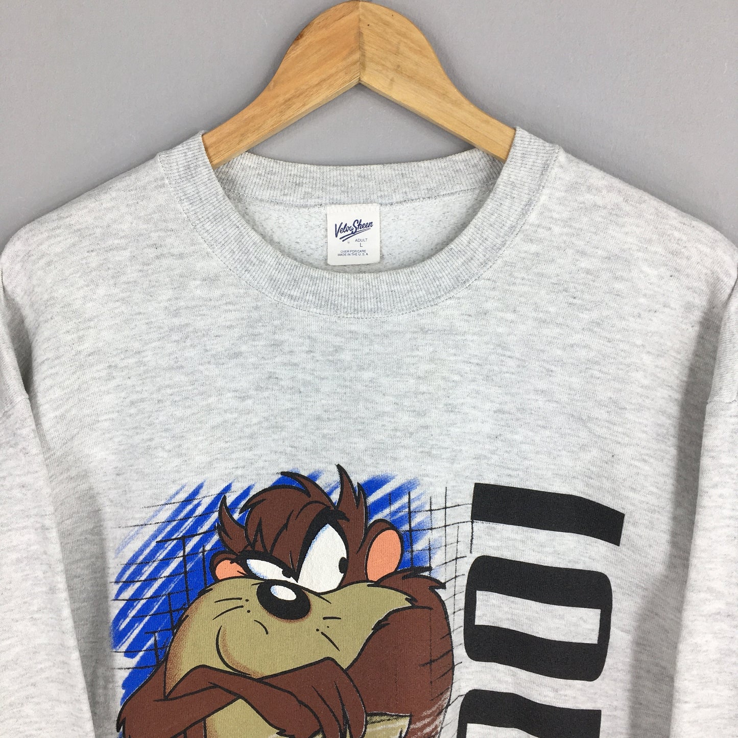 Taz-Mania Iowa Gray Sweatshirt Large