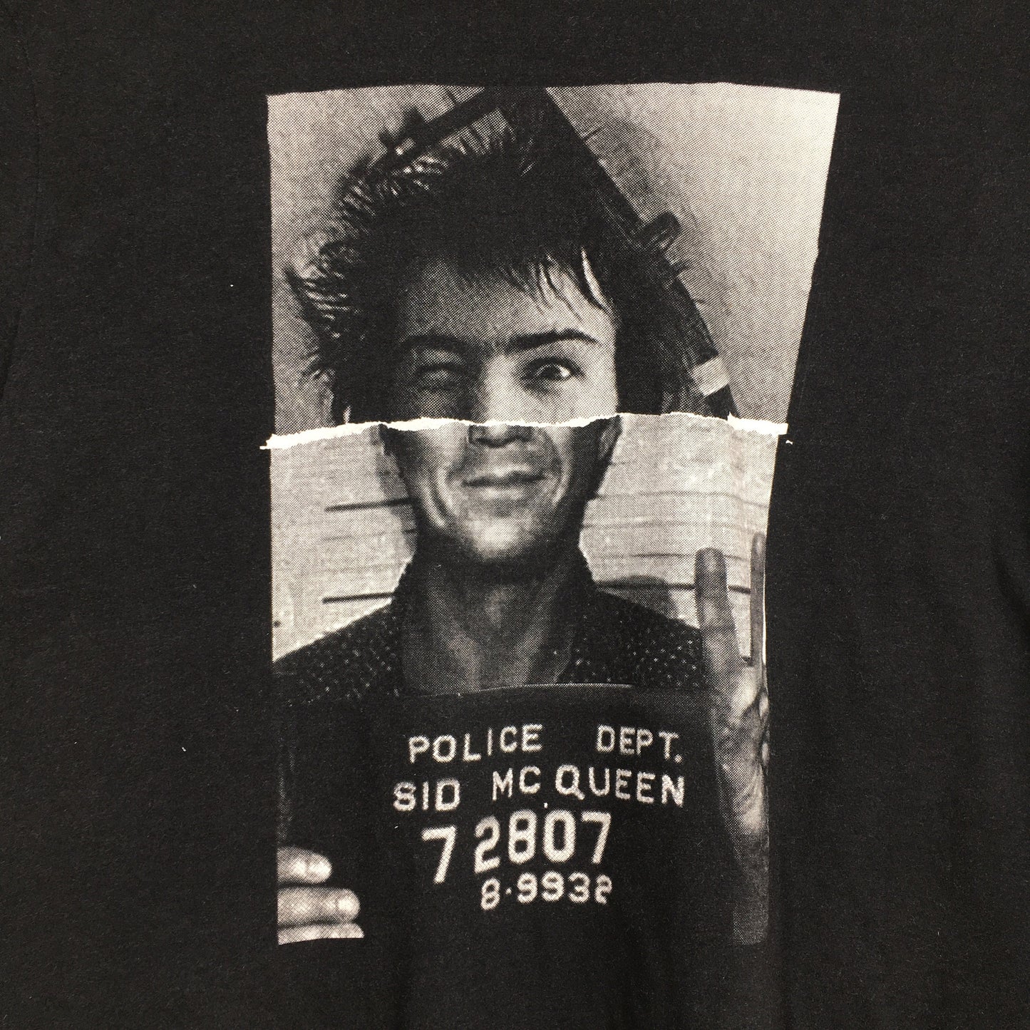 Neil Barrett Sid McQueen Hybrid Mugshot T shirt Medium