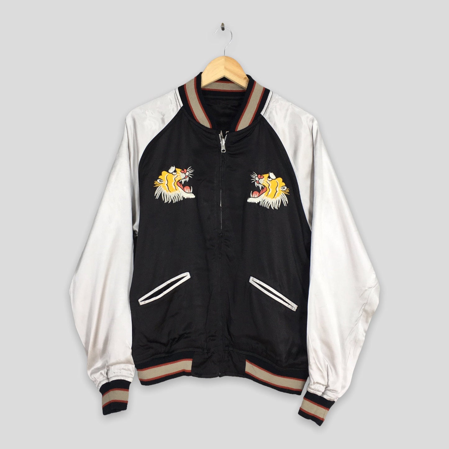 Sukajan Yokosuka Tiger Souvenir Black Jacket Medium