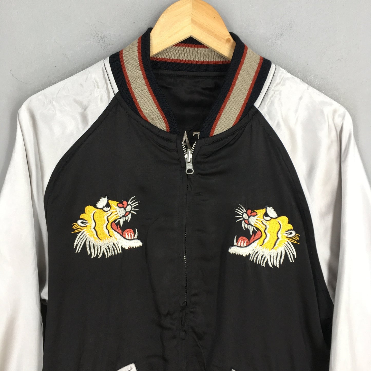 Sukajan Yokosuka Tiger Souvenir Black Jacket Medium