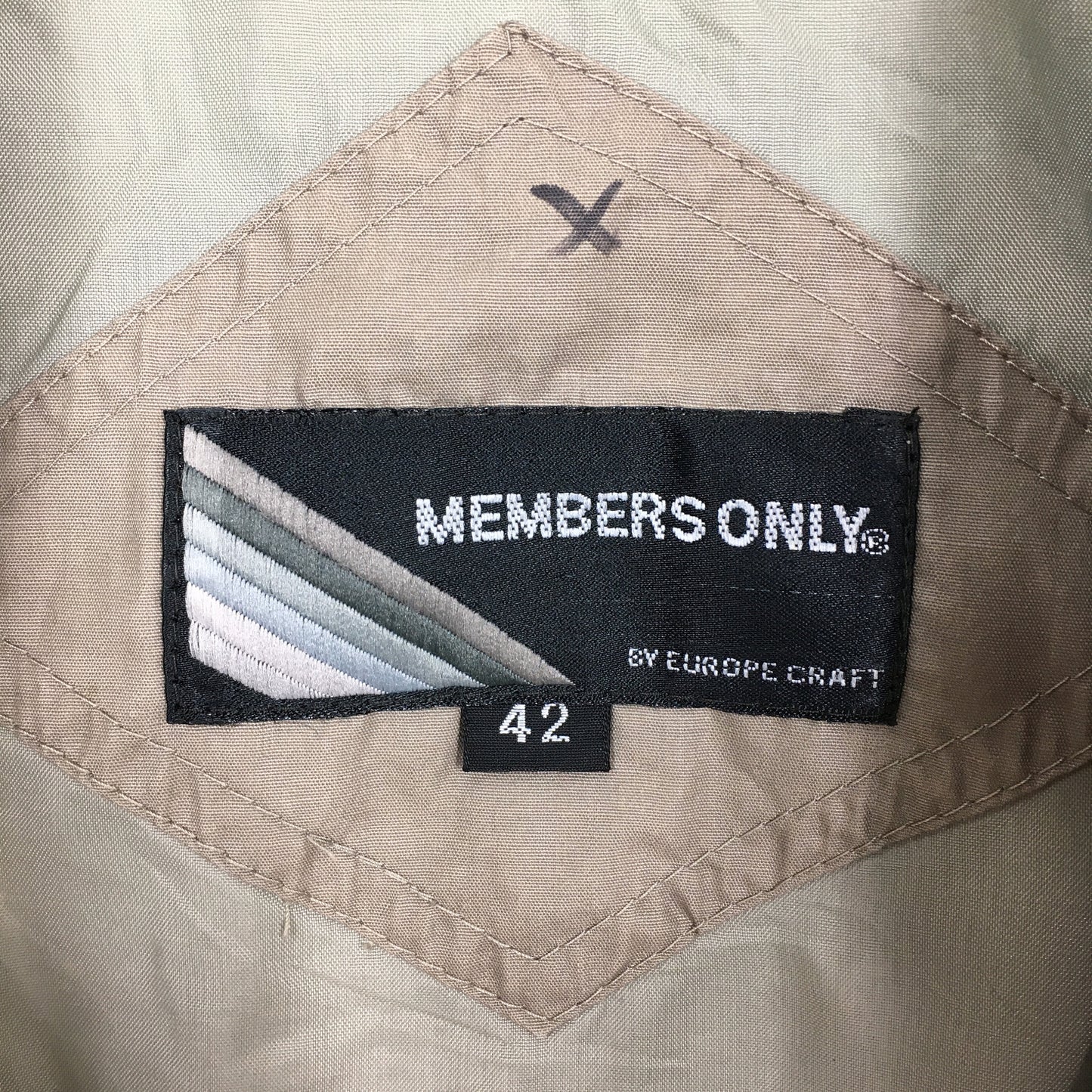 Members Only Harrington Beige Jacket Large