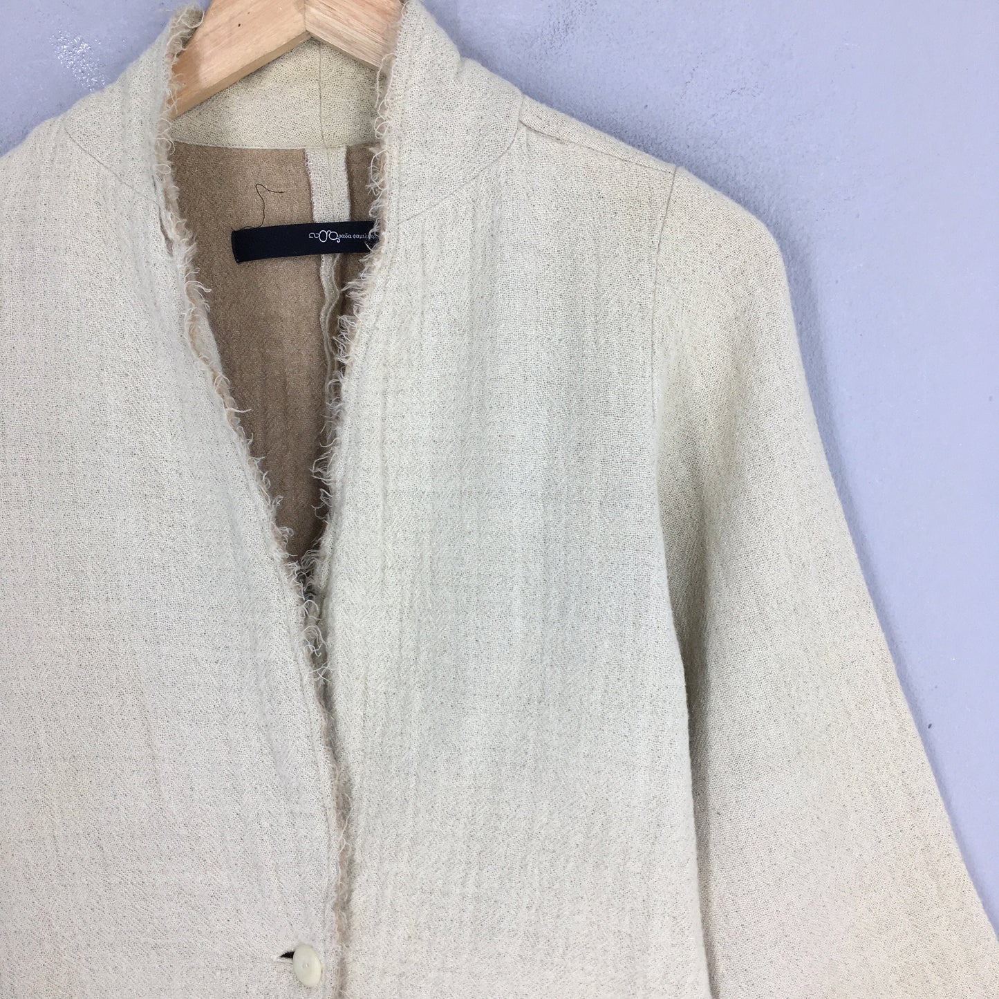 Wool Cardigan Long Jacket Small