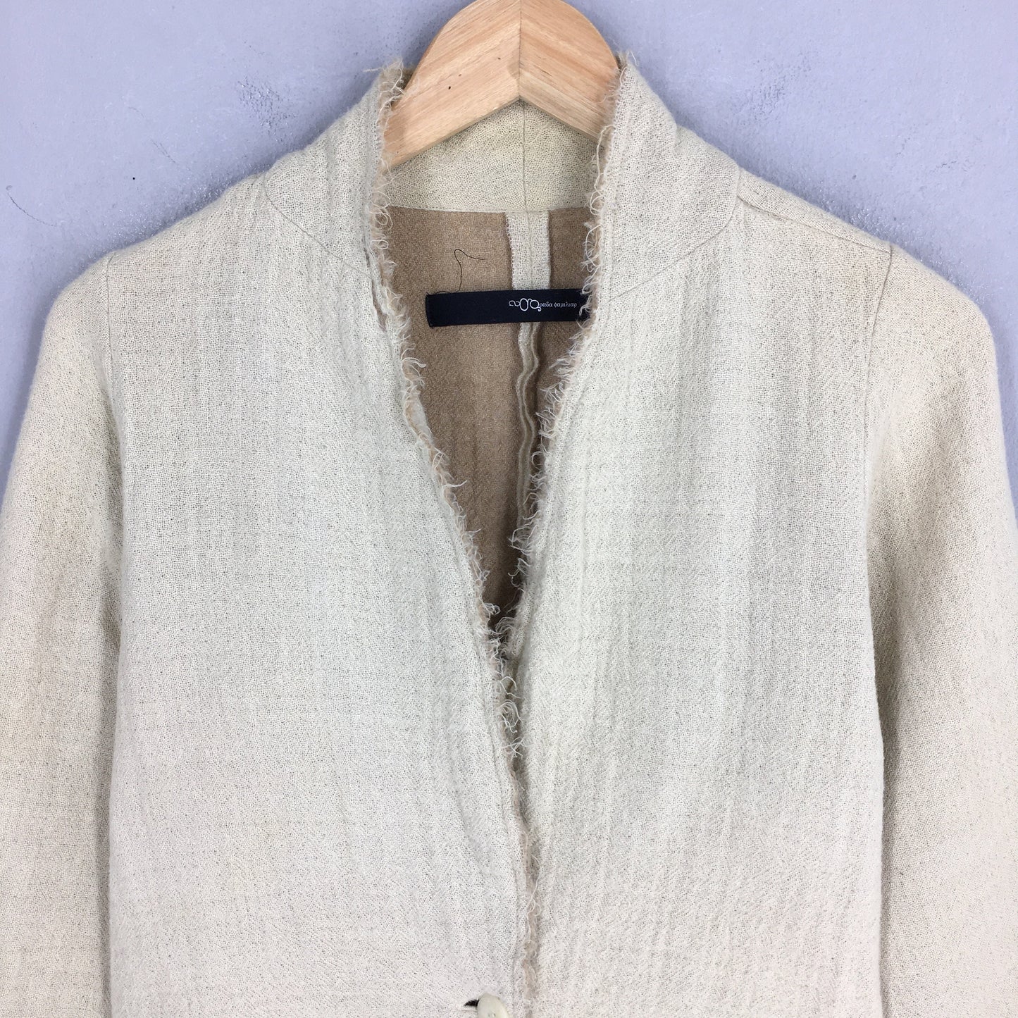 Wool Cardigan Long Jacket Small