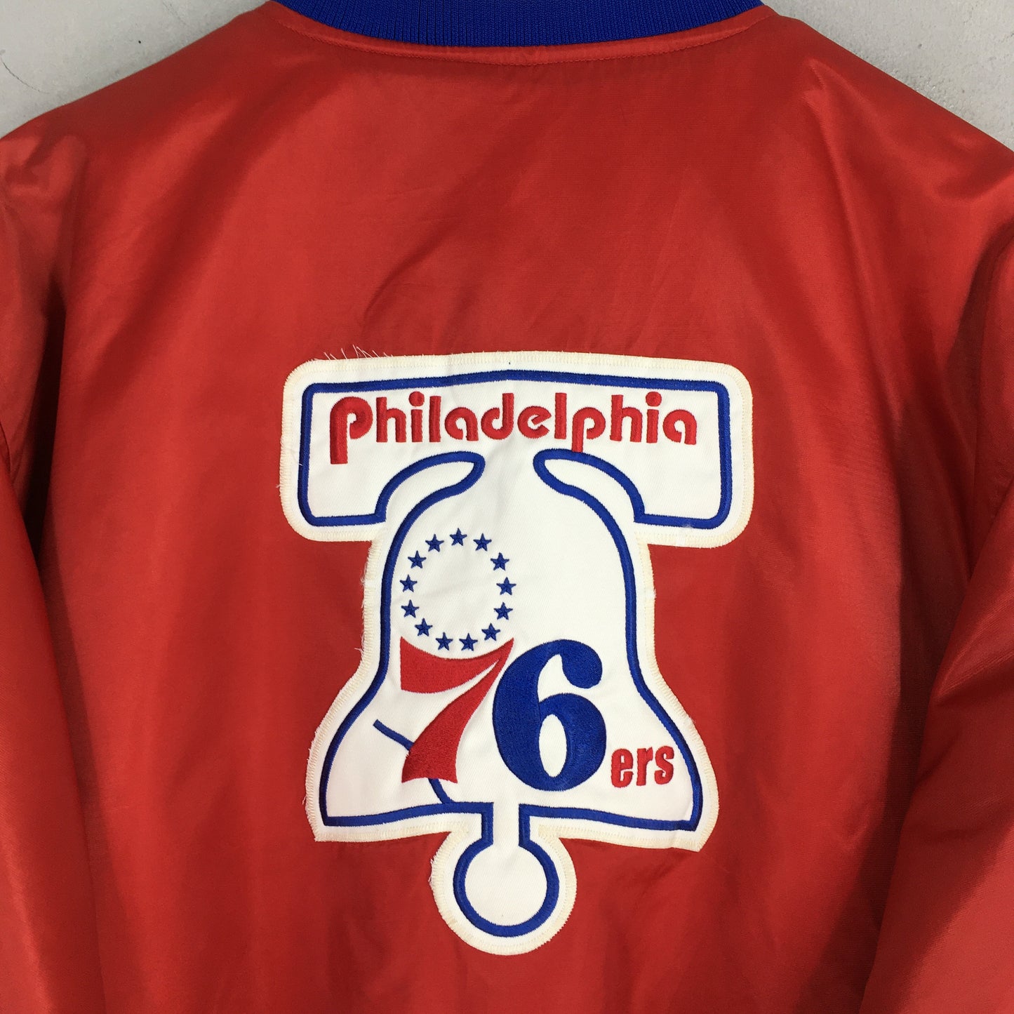 Philadelphia 76ers Sixers Red Satin Jacket XXLarge