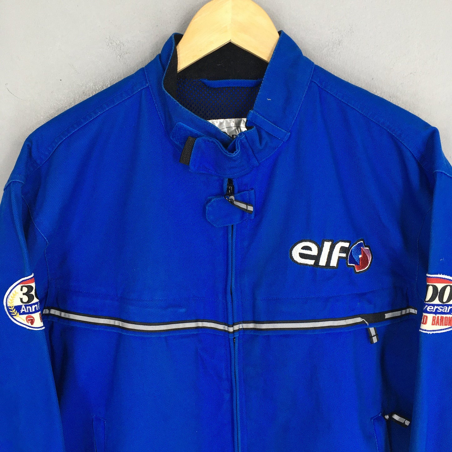 Elf Bikers Jacket Elf Riders Motorsports Blue Jacket Large