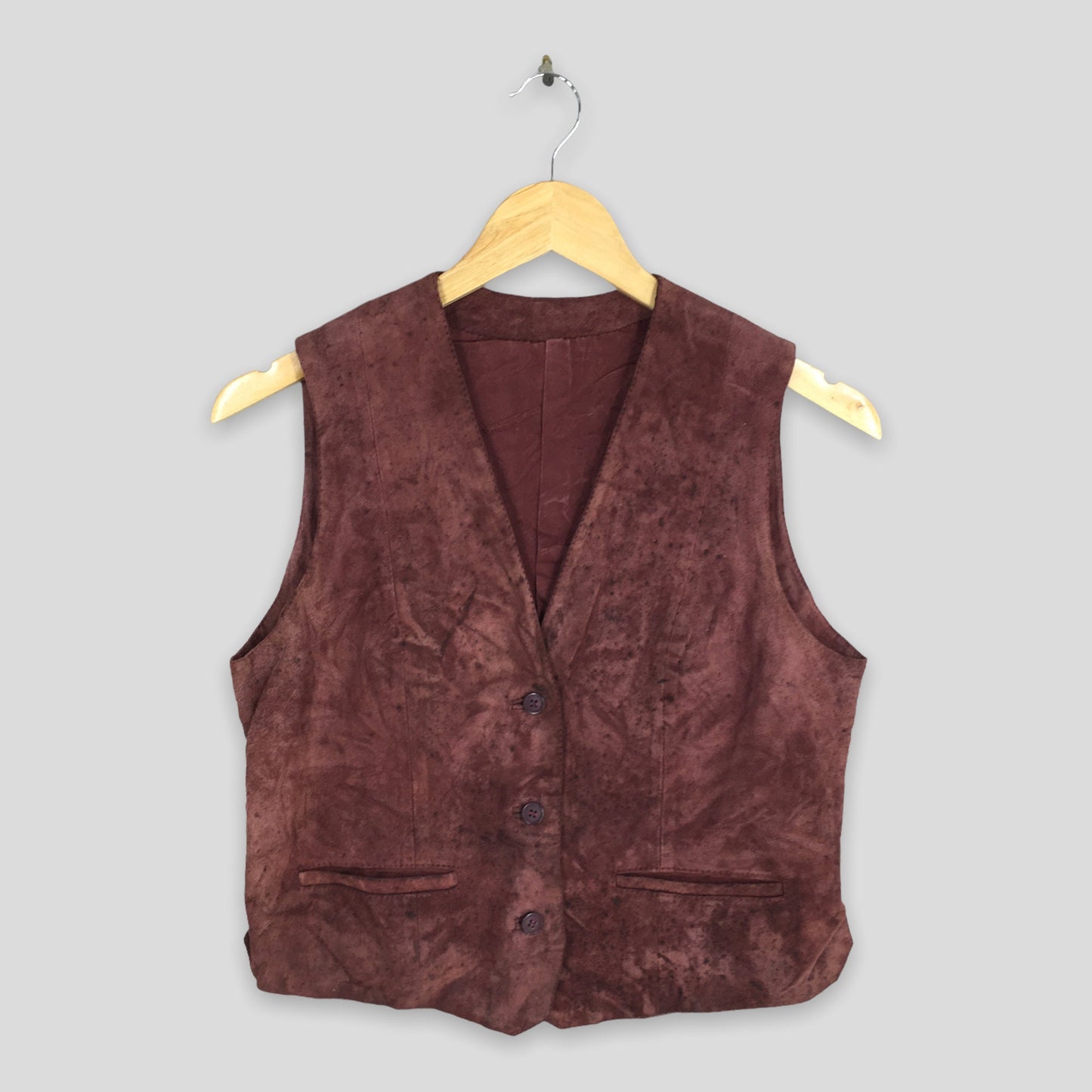 Nazareno Gabrielli Velvet Vest Jacket Burgundy Medium