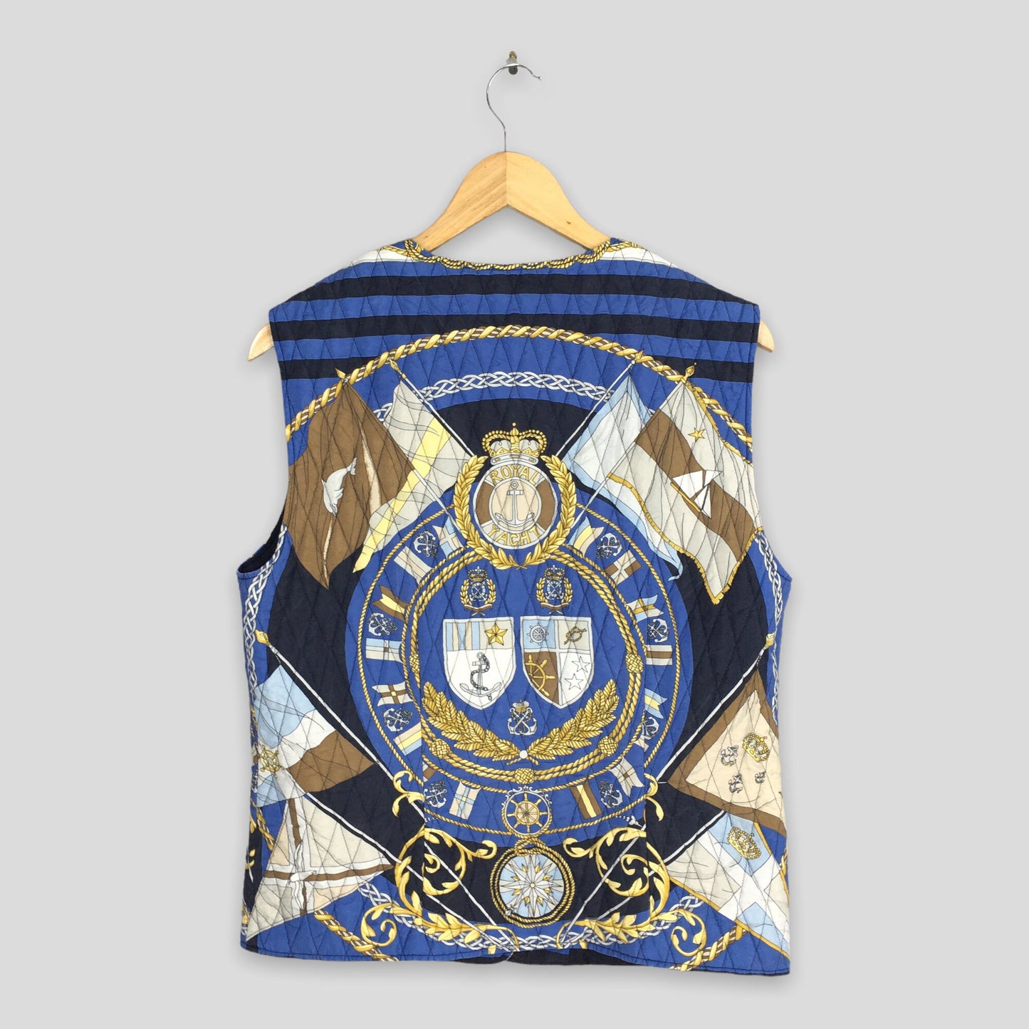 Bogner Baroque Novelty Blue Vest Jacket Medium