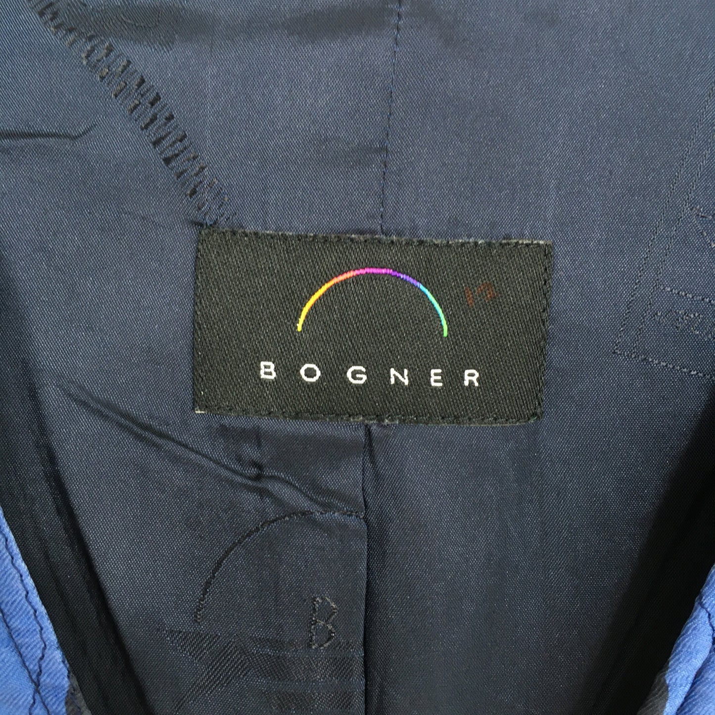 Bogner Baroque Novelty Blue Vest Jacket Medium