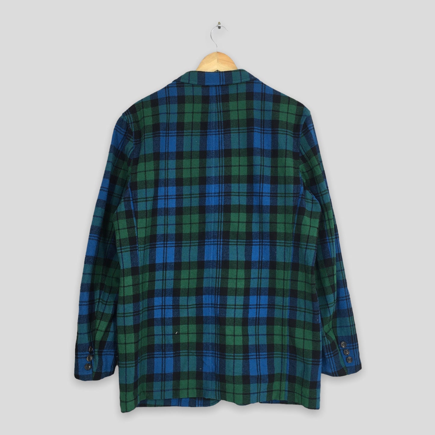 Comme Des Garcons Homme Plaid Checked Wool Coat Medium