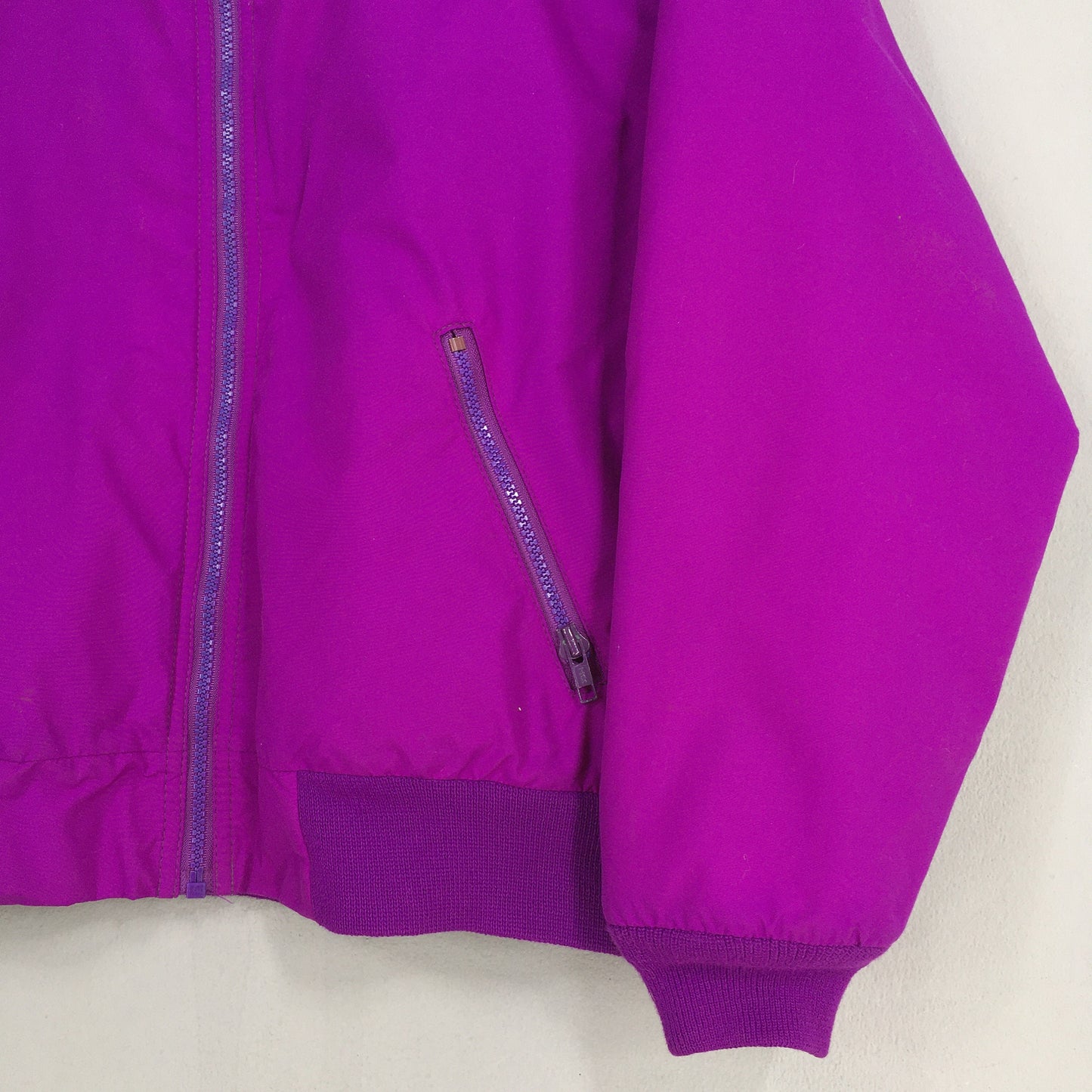 LL Bean Usa Lining Fleece Purple Jacket Medium