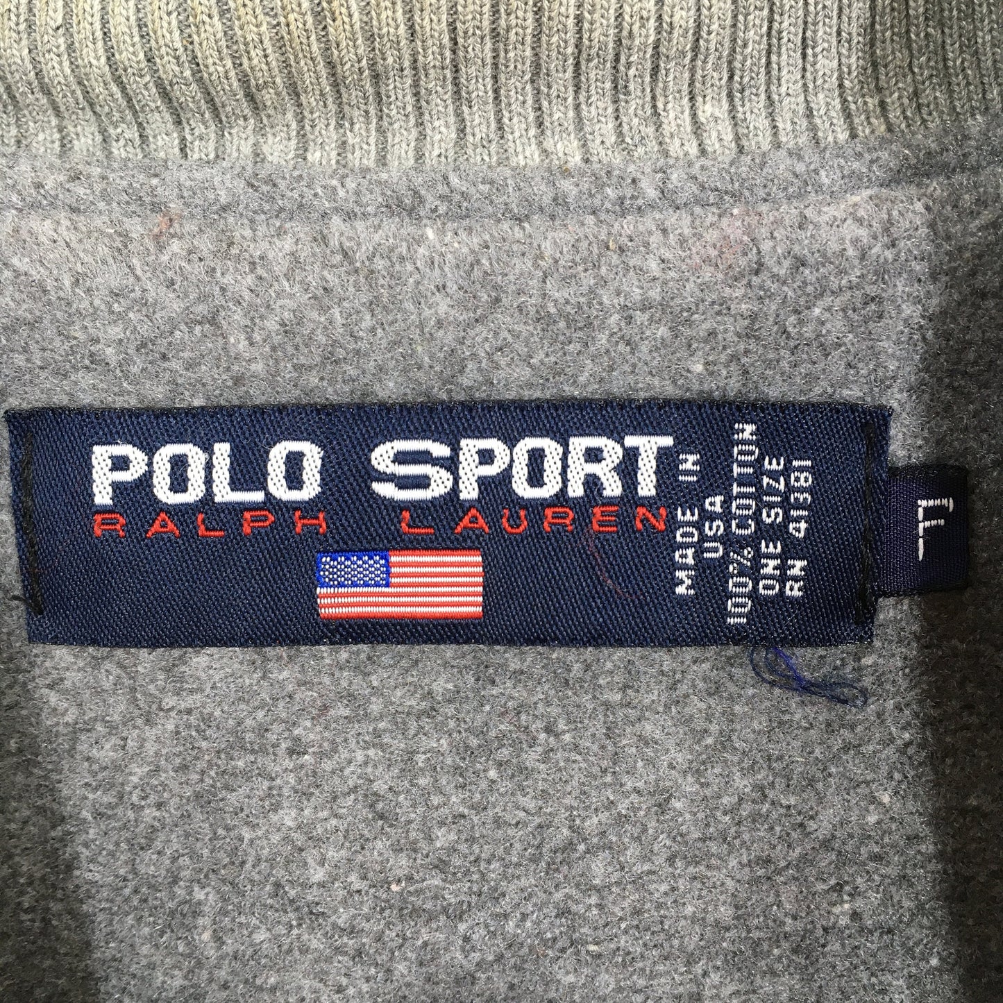 Polo Sport Gray Fleece Button Jacket Large