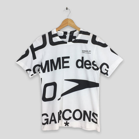 Comme Des Garcons Speedo Overprinted White T shirt Medium