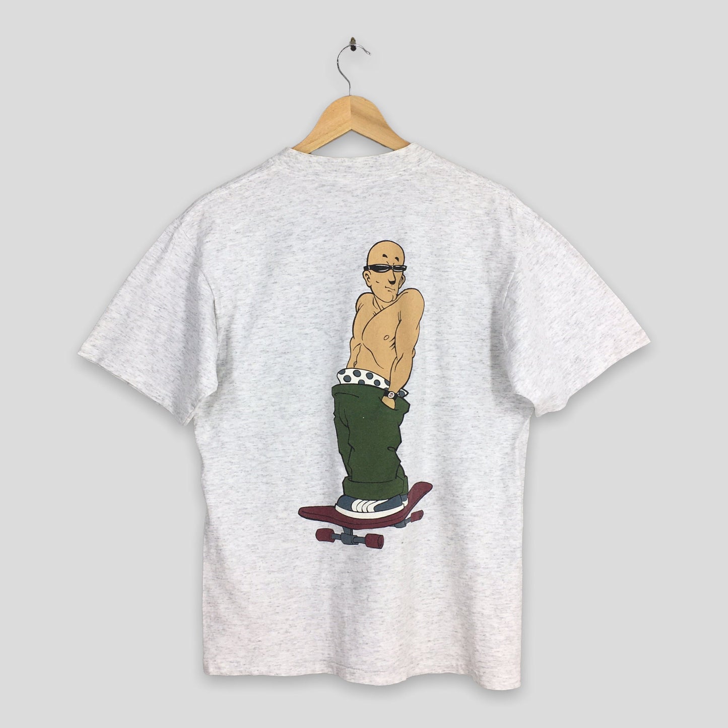 Stymie Skate Streetwear Gray T shirt Medium