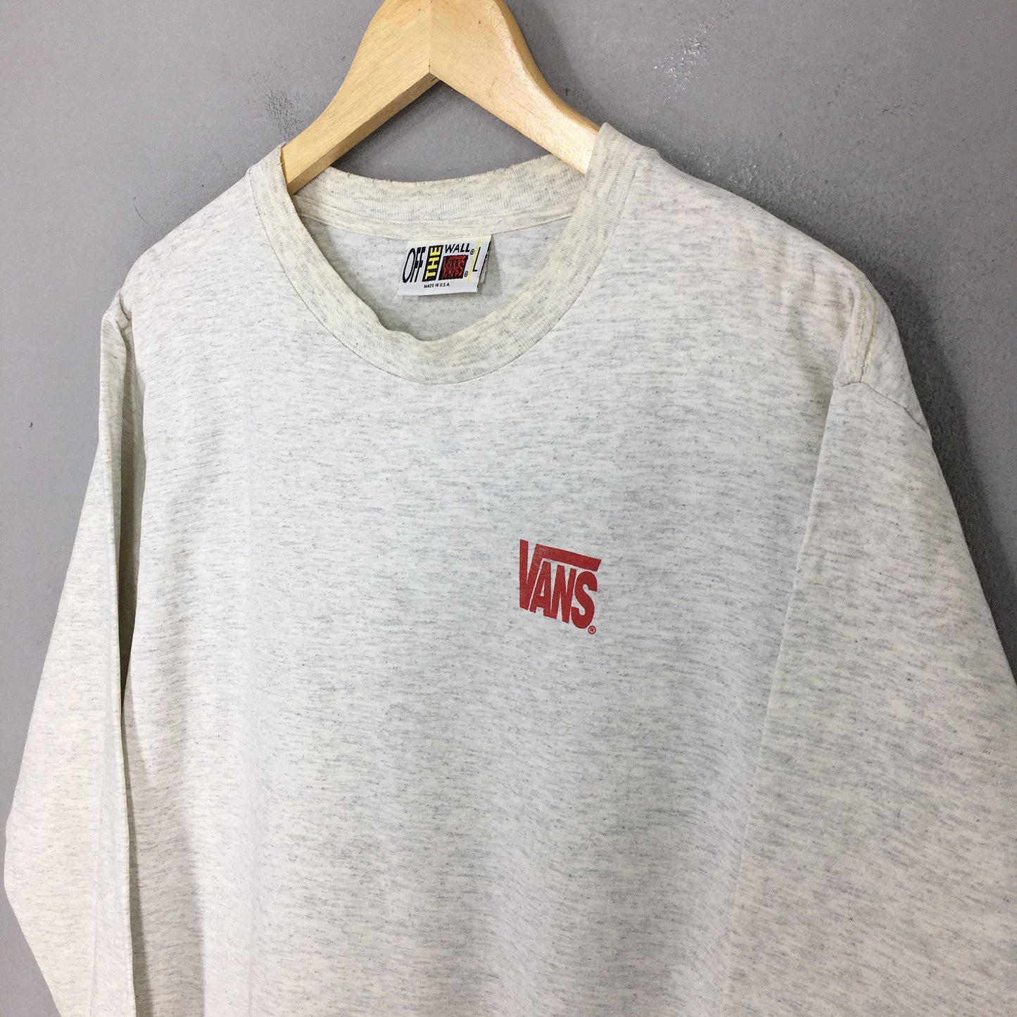 Vans Usa Gray Longsleeve T shirt Large