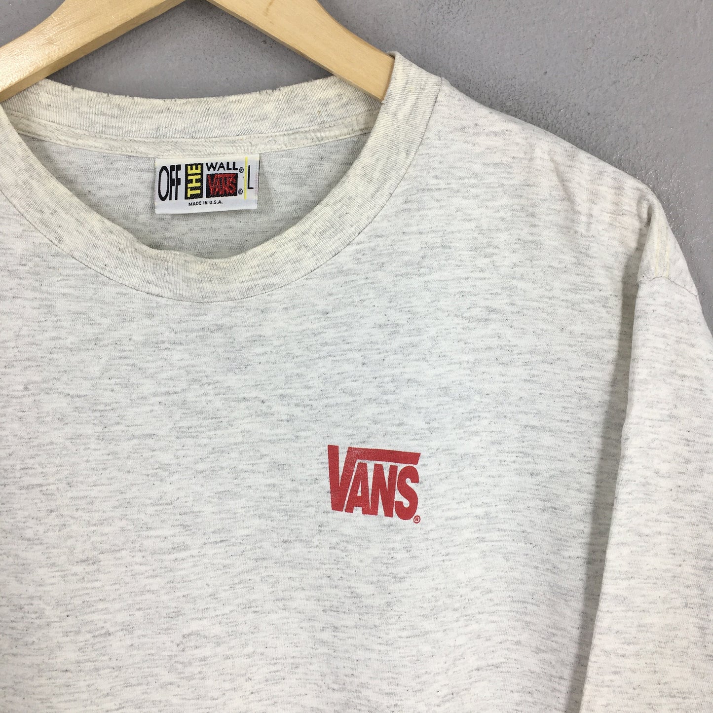 Vans Usa Gray Longsleeve T shirt Large