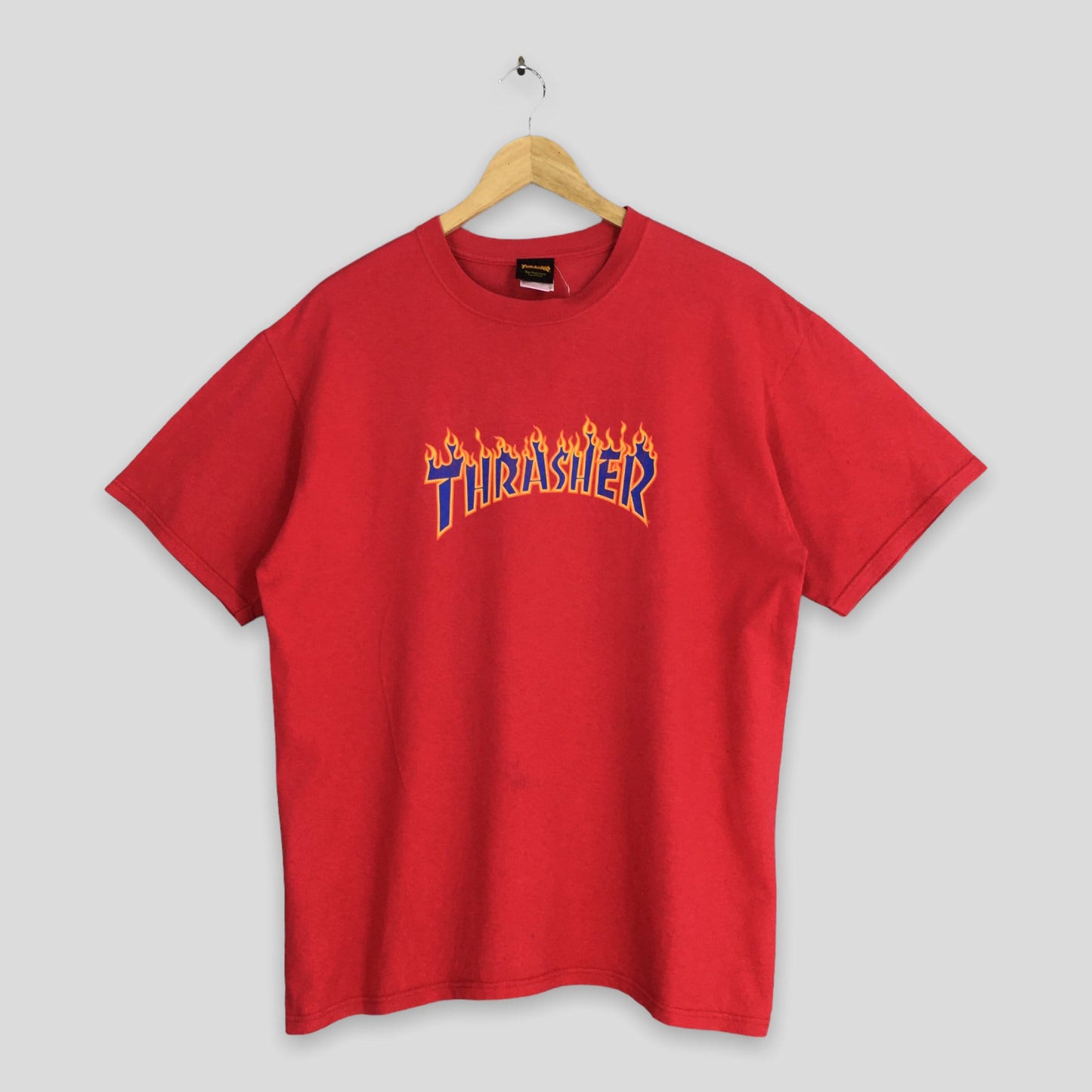 Thrasher Magazine Fire Flame Red T shirt Large