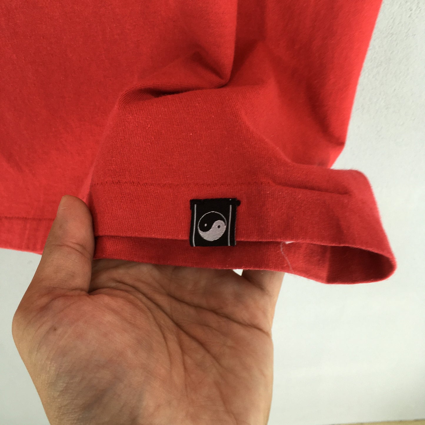 T&C Surf Designs Cross Yin Yang Surfing Red T shirt Large