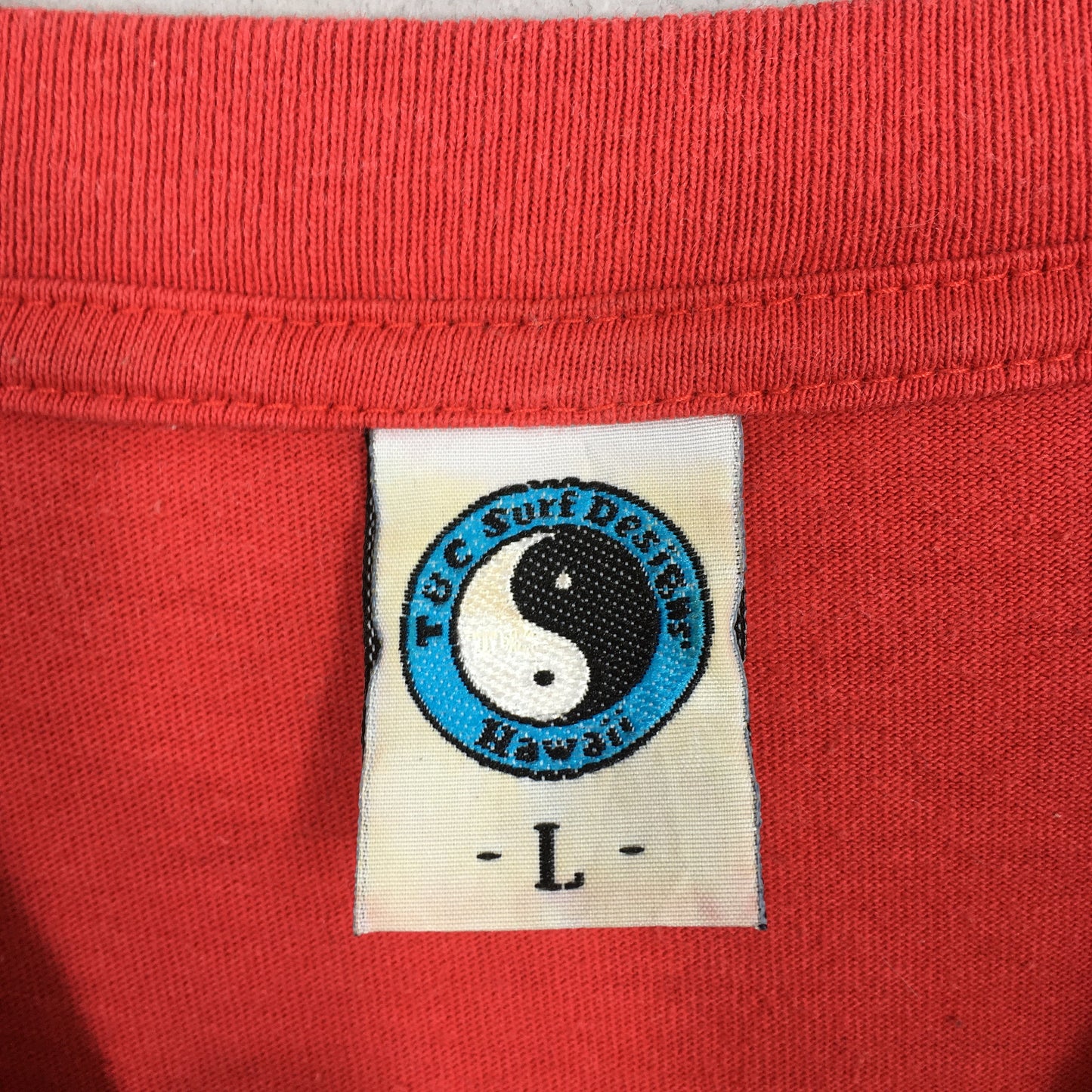 T&C Surf Designs Cross Yin Yang Surfing Red T shirt Large