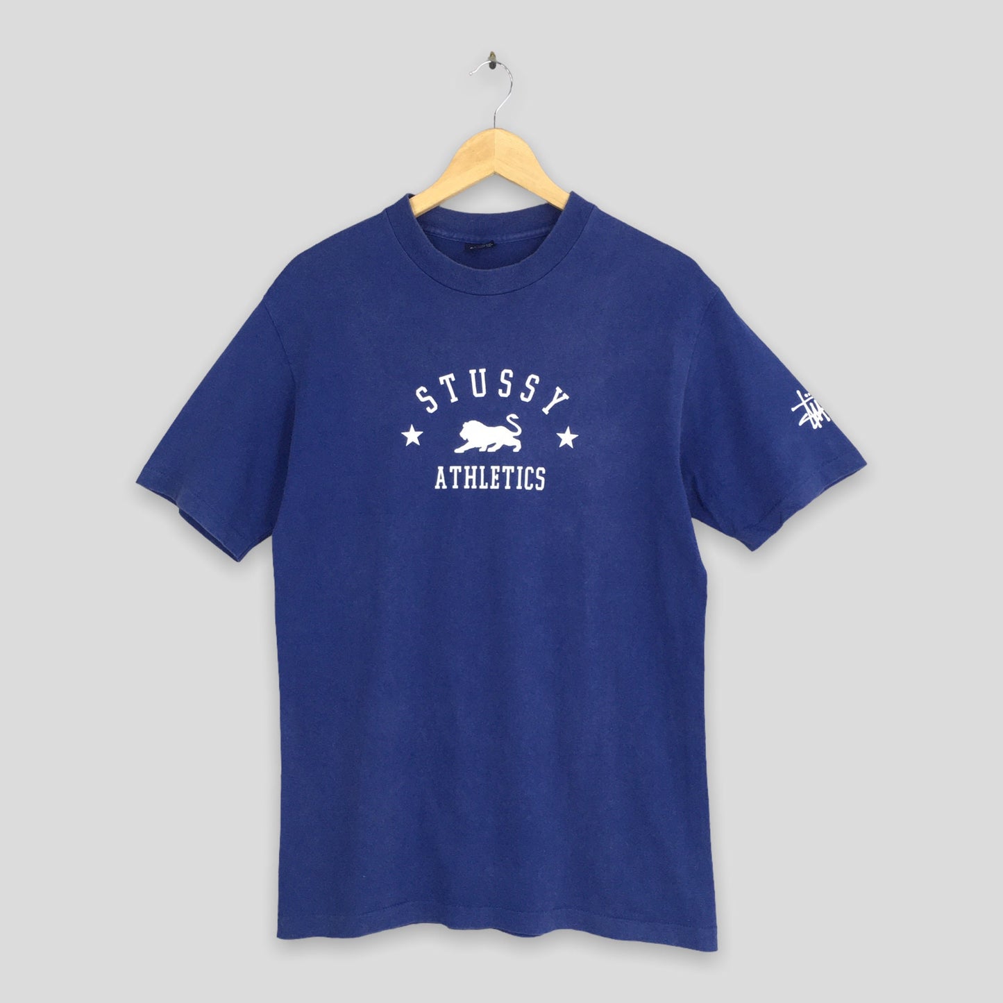Stussy Athletics Skater Blue T shirt Medium