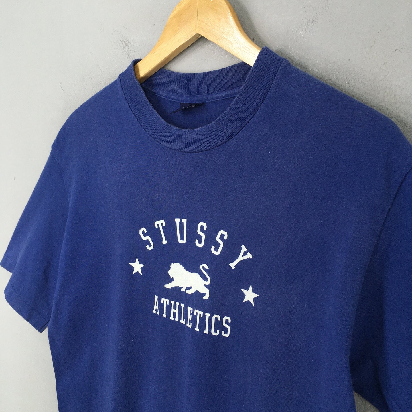 Stussy Athletics Skater Blue T shirt Medium
