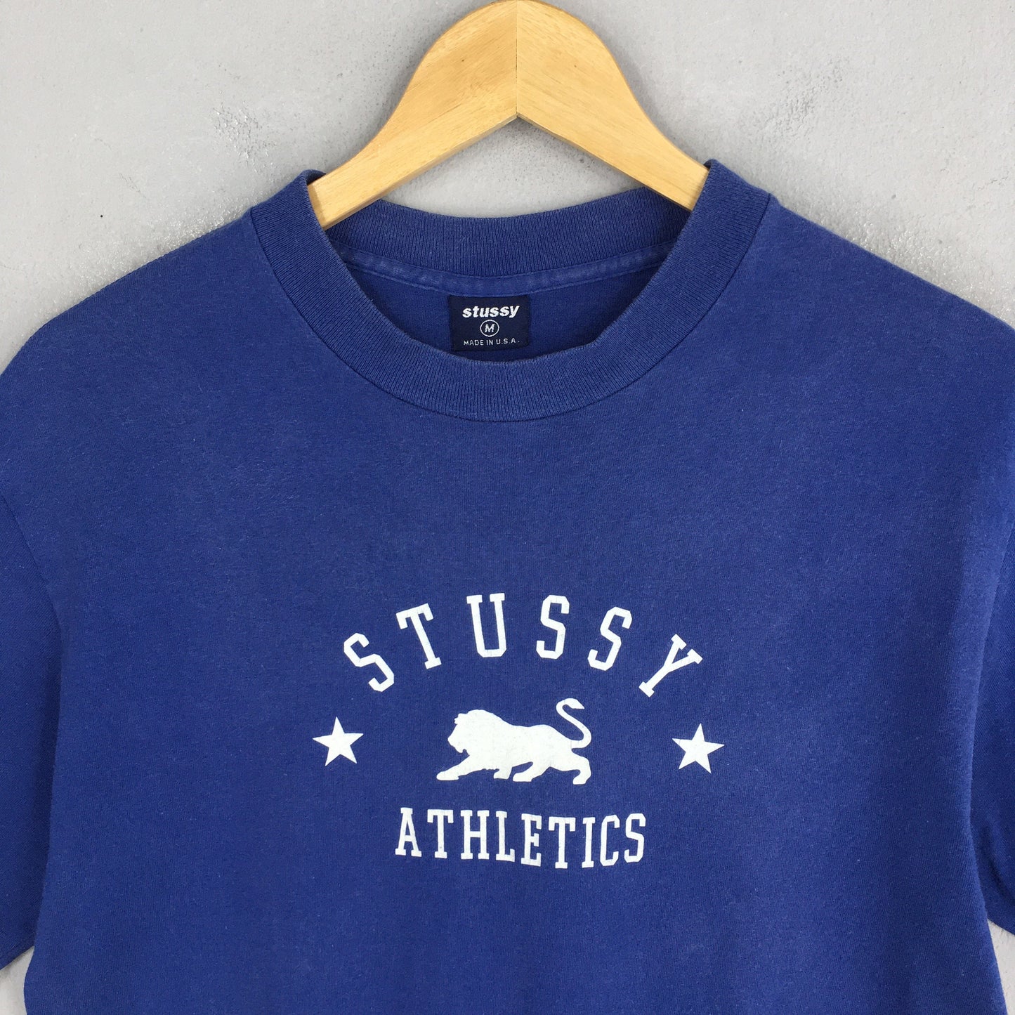 Stussy Athletics Skater Blue T shirt Medium