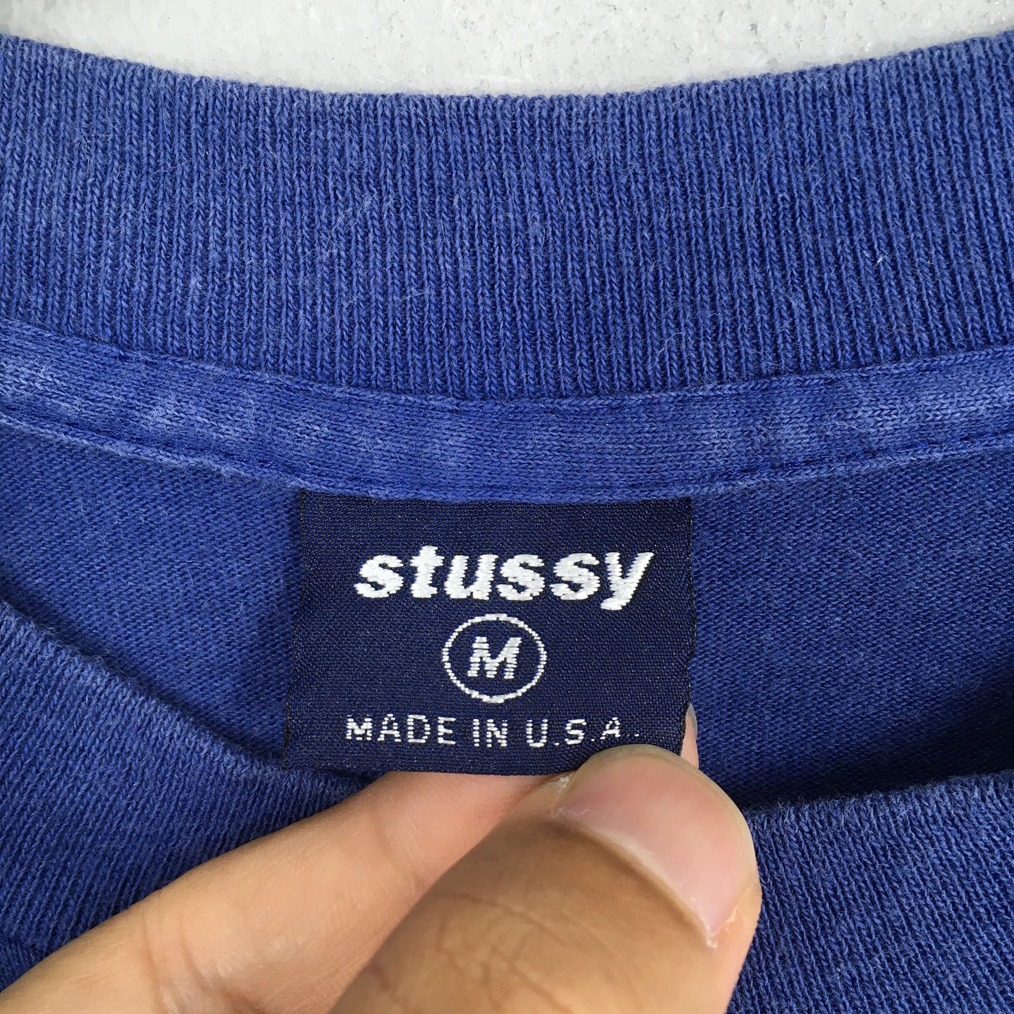Stussy Athletics Skater Blue T shirt Medium