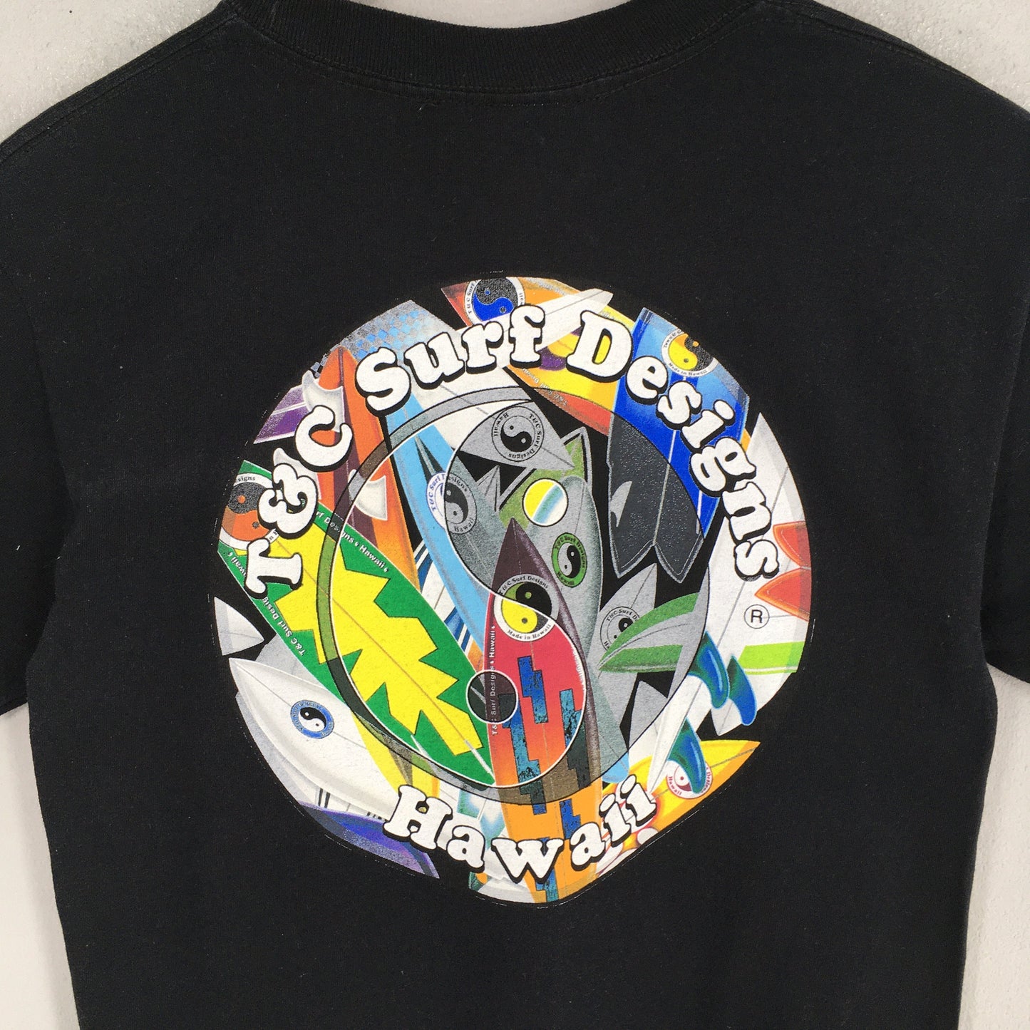 T&C Surf Designs Yin Yang Black T shirt Small
