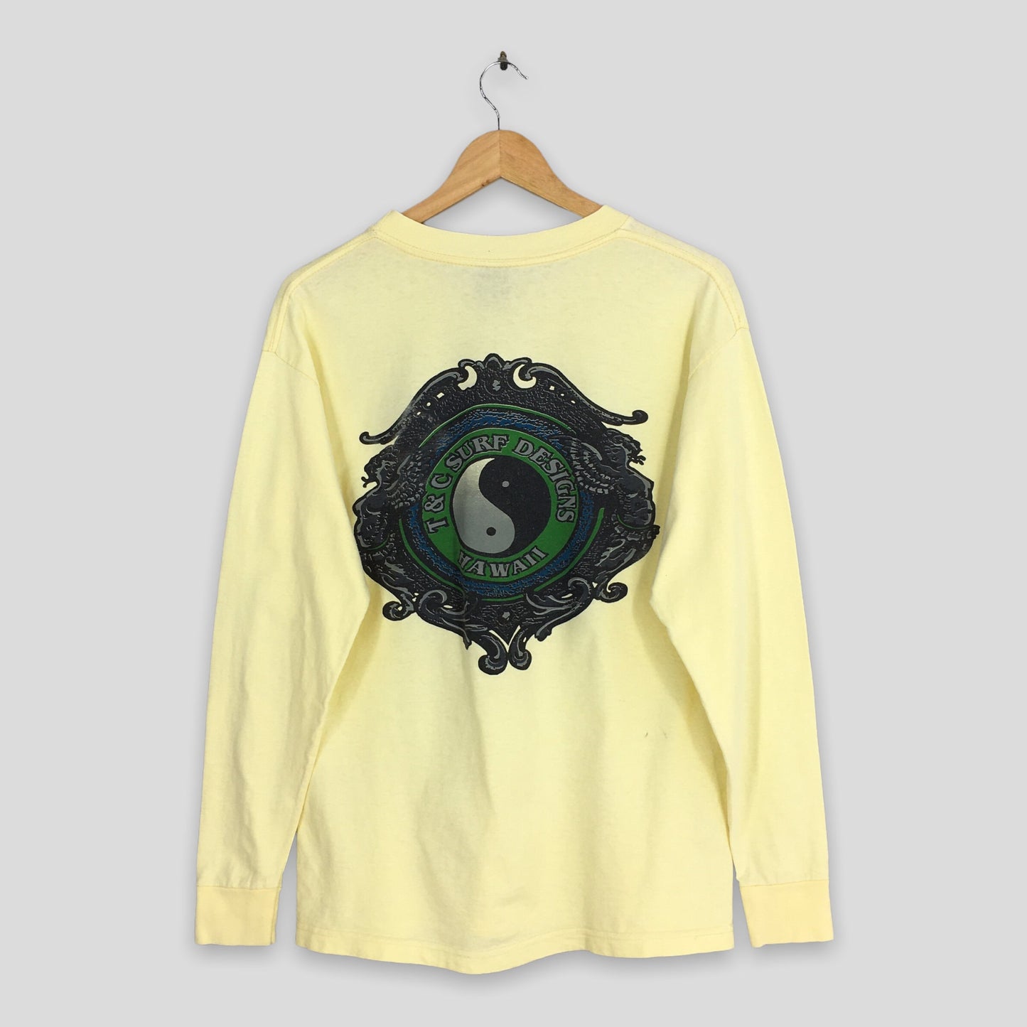 T&C Surf Designs Ying Yang Yellow T shirt Medium