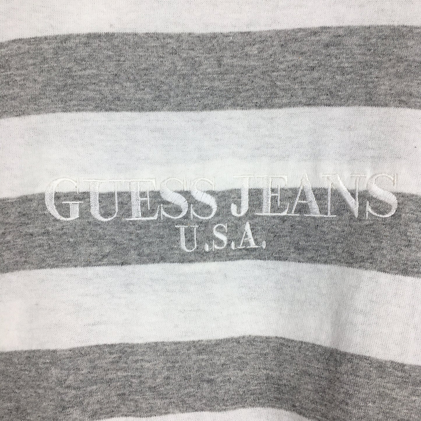 Guess Jeans Usa Stripes Gray T shirt Medium