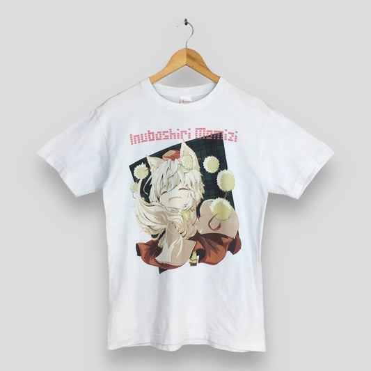 Inubashiri Momizi Anime Japanese White T shirt Medium