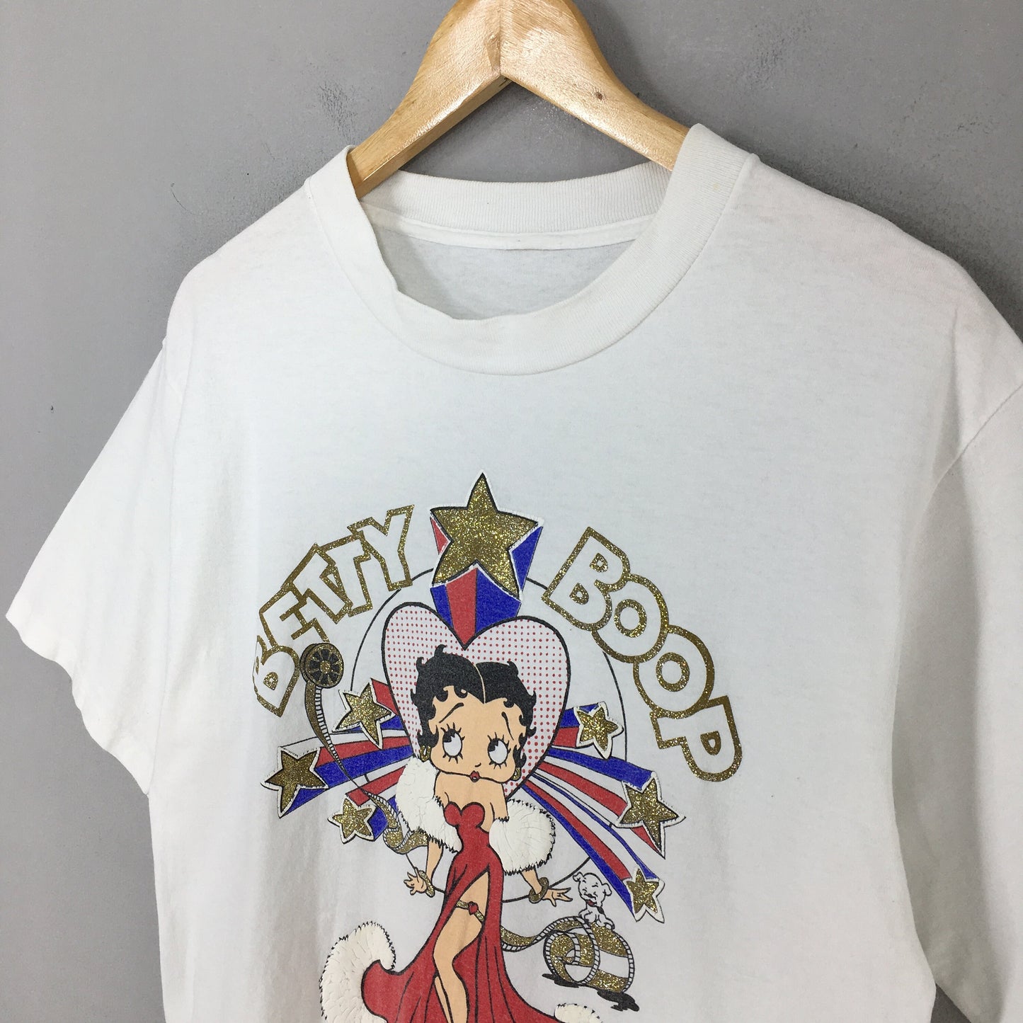 Betty Boop Movie Star White T shirt Medium