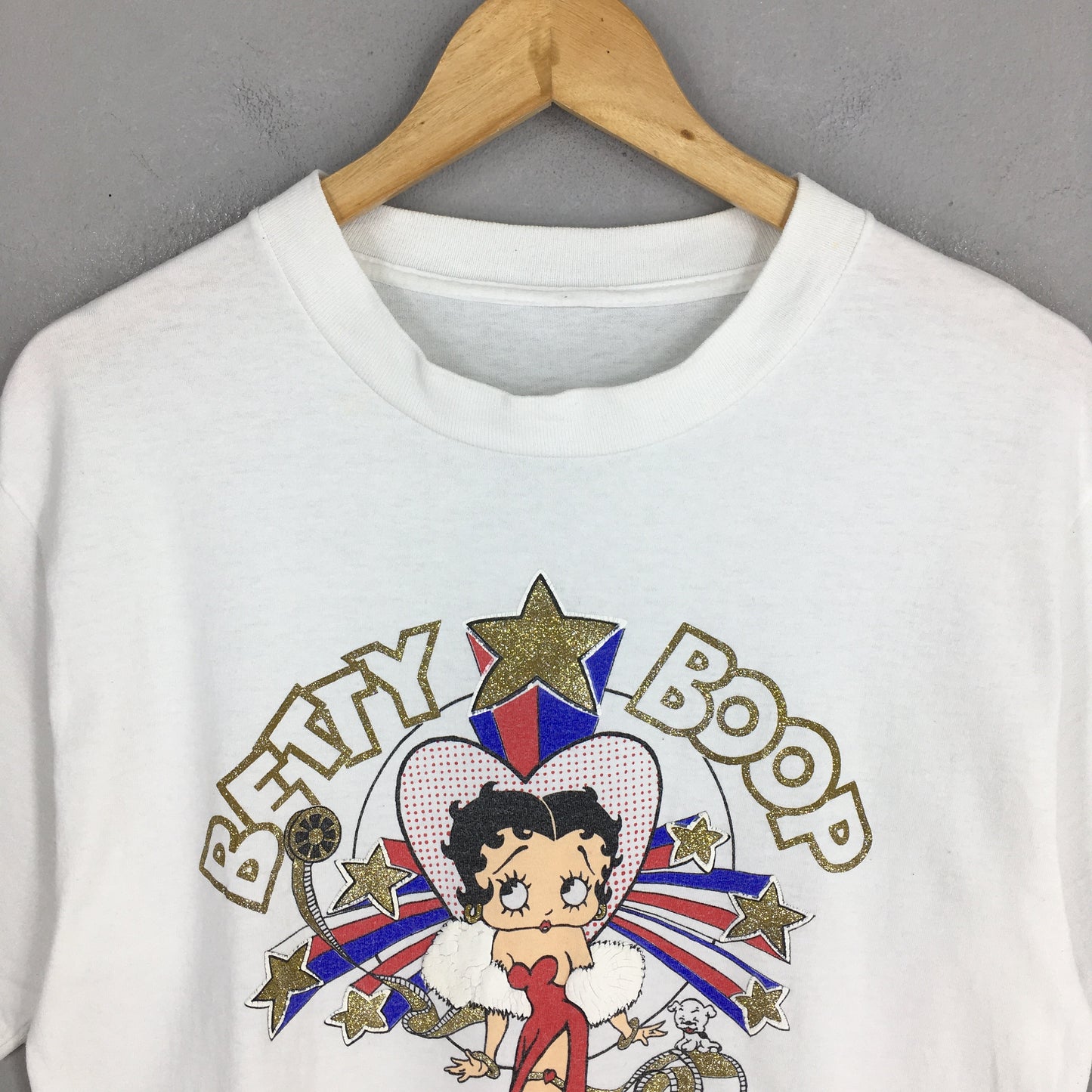 Betty Boop Movie Star White T shirt Medium