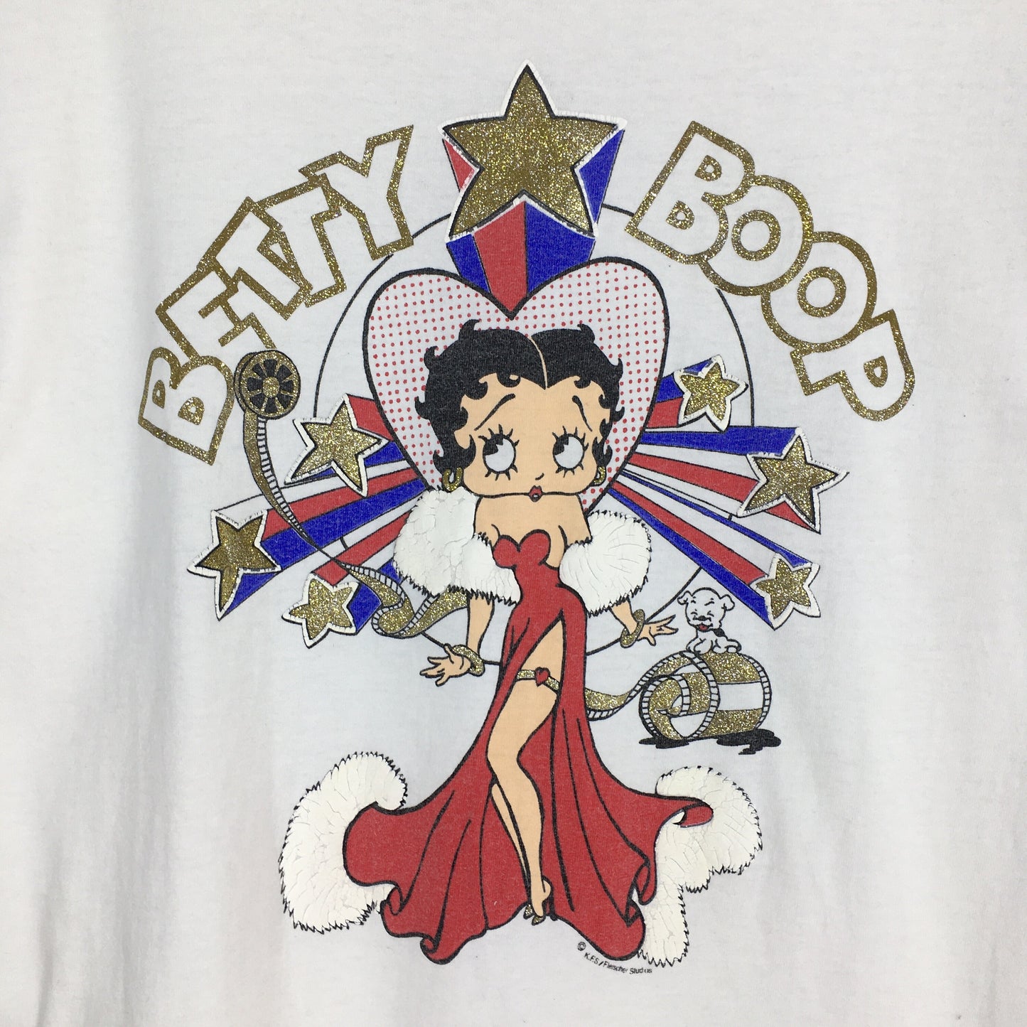 Betty Boop Movie Star White T shirt Medium