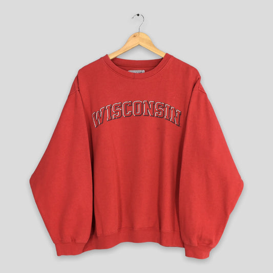 Wisconsin State Usa Red Sweater XLarge