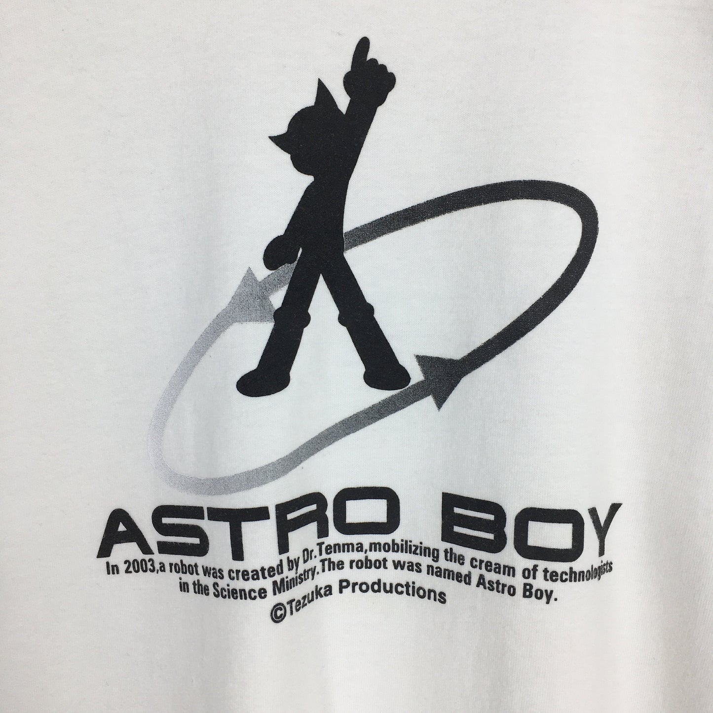 Astro Boy Mighty Atom Japanese Anime White T shirt Large