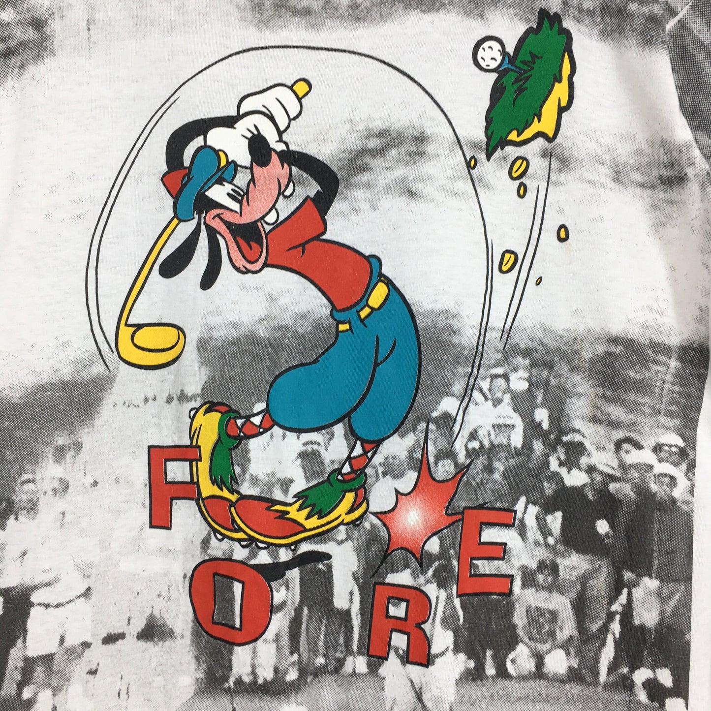 Disney Goofy Plays Golf Multicolor T shirt Medium