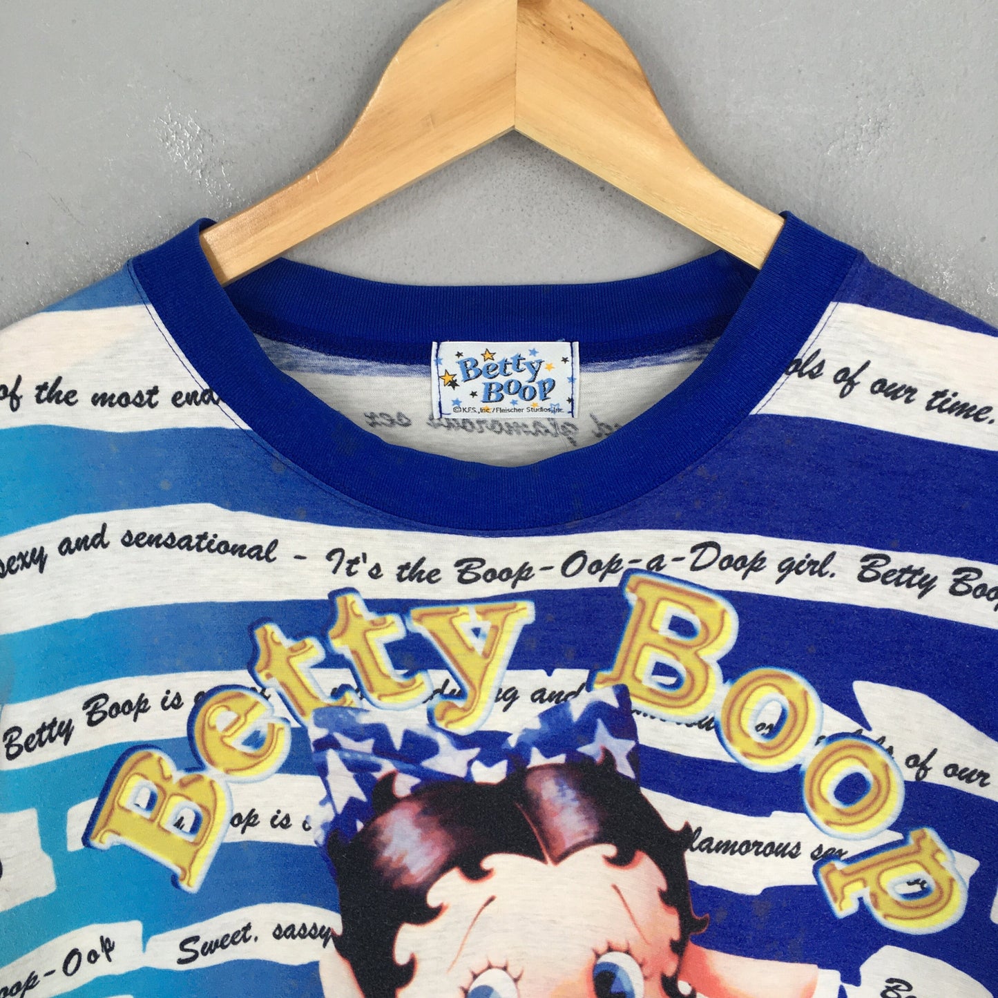 Betty Boop Sexy Women Blue T shirt Small