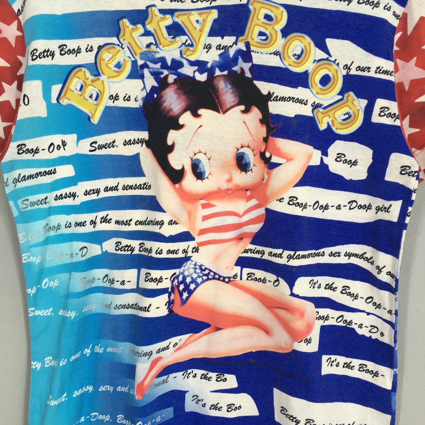 Betty Boop Sexy Women Blue T shirt Small