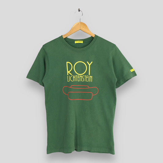 Roy Lichtenstein Hot Dog 1964 Artwork Green T shirt Small